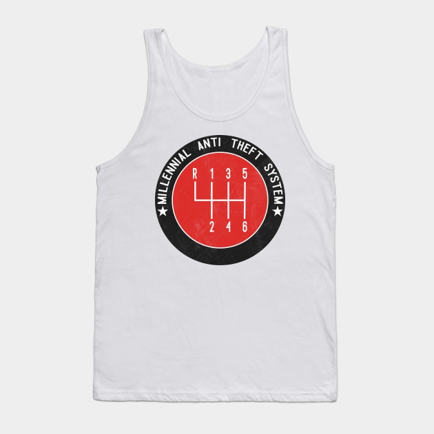 Millennial Anti Theft System Gearbox Stick Shift 6 Speed Tank Top by zofry's life